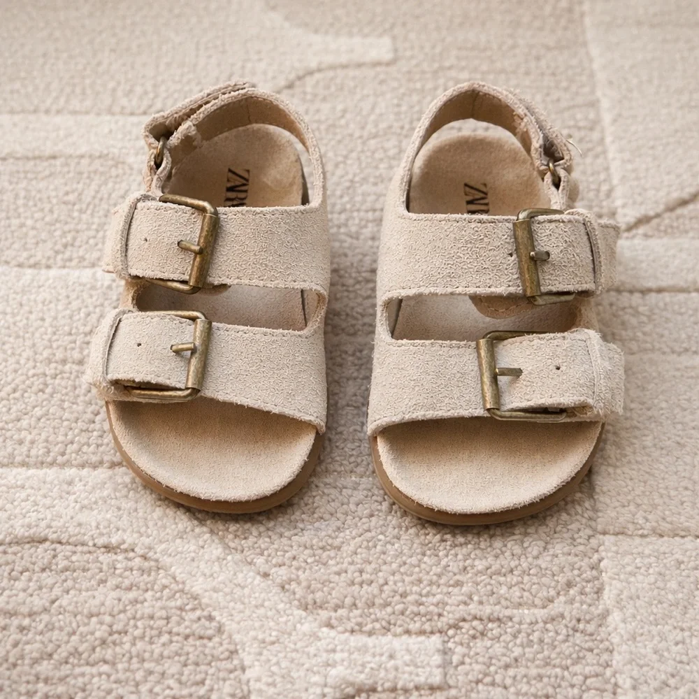 Zara Kids Beige Buckle Sandals